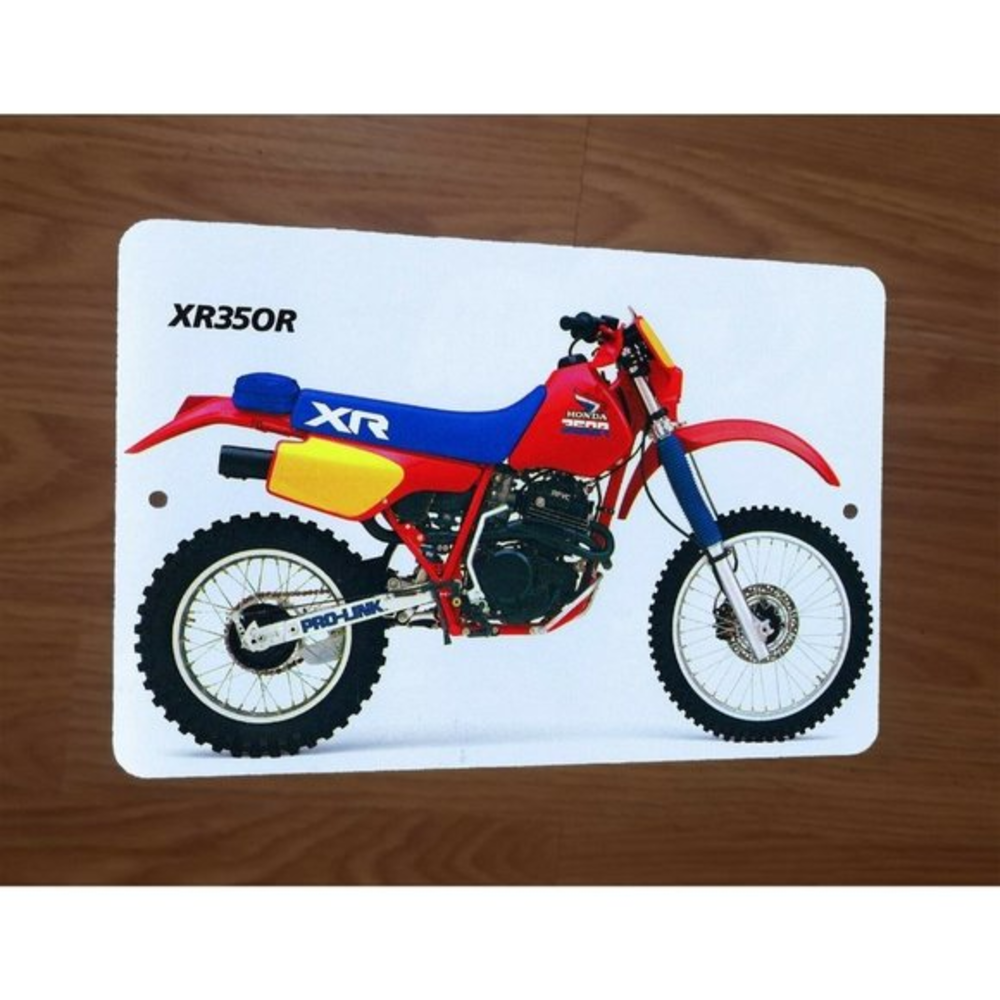 1985 Honda‎ XR350R  Motocross Motorcycle Dirt Bike Photo 8x12 Metal Wall Sign
